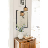 Lunescent Lighting Marbre Glass &amp; Iron Pendant Light