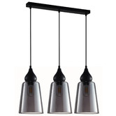 Lunescent Lighting Jerez Tapered Cylinder Glass 3 Light Linear Pendant