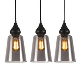 Lunescent Lighting Jerez Tapered Cylinder Glass 3 Light Linear Pendant