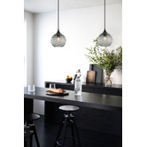 Lunescent Lighting Marbre Glass &amp; Iron Pendant Light