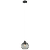 Lunescent Lighting Marbre Glass &amp; Iron Pendant Light