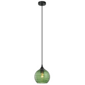 Lunescent Lighting Marbre Glass &amp; Iron Pendant Light