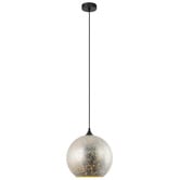 Lunescent Lighting Roche Glass &amp; Iron Pendant Light