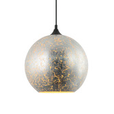 Lunescent Lighting Roche Glass &amp; Iron Pendant Light