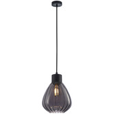 Lunescent Lighting Tulip Glass &amp; Iron Pendant Light