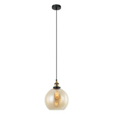 Lunescent Lighting Pesini Glass &amp; Iron Pendant Light
