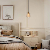 Lunescent Lighting Tulip Glass &amp; Iron Pendant Light