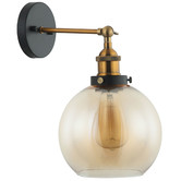 Lunescent Lighting Pesini Glass &amp; Iron Wall Sconce