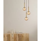 Lunescent Lighting Trattino Glass Orb 3 Light Cluster Pendant