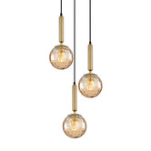 Lunescent Lighting Trattino Glass Orb 3 Light Cluster Pendant