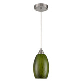 Lunescent Lighting Green Glaze Glass Pendant Light