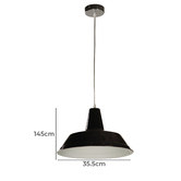 Lunescent Lighting Gair Shallow Dome Steel Pendant Light