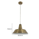 Lunescent Lighting Gair Shallow Dome Steel Pendant Light