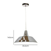 Lunescent Lighting Gair Shallow Dome Steel Pendant Light