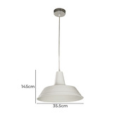 Lunescent Lighting Gair Shallow Dome Steel Pendant Light