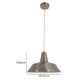 Lunescent Lighting Gair 1 Light Steel Pendant