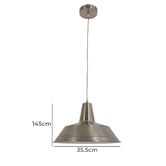 Lunescent Lighting Gair Shallow Dome Steel Pendant Light