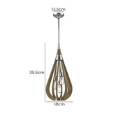 Lunescent Lighting Ive Taupe Wood Pendant Light