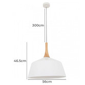 Lunescent Lighting Blackhazel 1 Light Steel &amp; Wood Pendant