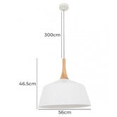 Lunescent Lighting Blackhazel Steel &amp; Wood Pendant Light