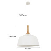 Lunescent Lighting Blackhazel 1 Light Steel &amp; Wood Pendant