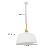 Lunescent Lighting Blackhazel Steel &amp; Wood Pendant Light