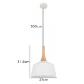 Lunescent Lighting Blackhazel 1 Light Steel &amp; Wood Pendant