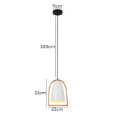 Lunescent Lighting Black Ehen Iron &amp; Wood Pendant Light