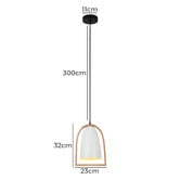 Lunescent Lighting Ehen Black Iron &amp; Wood Pendant Light
