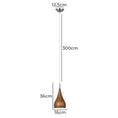 Lunescent Lighting Beck Argill Aluminium Wood Look Pendant Light