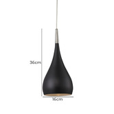 Lunescent Lighting Black Argill 1 Light Aluminium Pendant