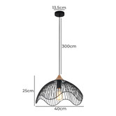 Lunescent Lighting Black Scandal 1 Light Iron Pendant