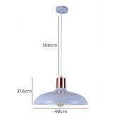 Lunescent Lighting Pastel 40cm Iron Pendant Light