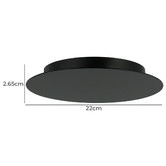 Lunescent Lighting Cluster Round Metal 6 Hole Pendant Canopy