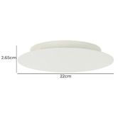Lunescent Lighting Cluster Round Metal 6 Hole Pendant Canopy