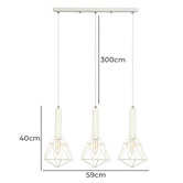 Lunescent Lighting Band Iron  3 Lamp Linear Pendant Light
