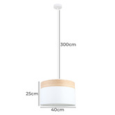 Lunescent Lighting Tambura Wood Veneer Trim Large Pendant Light