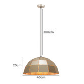 Lunescent Lighting Tiled Armis 40cm Iron Pendant Light