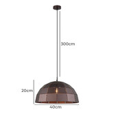 Lunescent Lighting Tiled Armis 40cm Iron Pendant Light