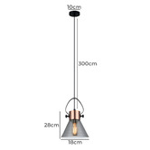 Lunescent Lighting Beck Swindale  Iron &amp; Glass Pendant Light