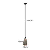 Lunescent Lighting Rictus 38cm Glass Pendant Light