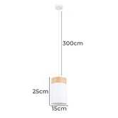 Lunescent Lighting Tambura Wood Veneer Trim Small Pendant Light