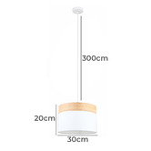 Lunescent Lighting Tambura Wood Veneer Trim Medium Pendant Light