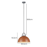 Lunescent Lighting Legna Dome Timber Pendant Light