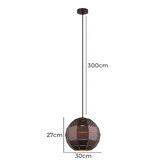 Lunescent Lighting Tiled Armis 30cm Iron Pendant Light