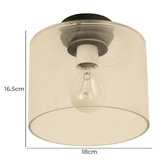Lunescent Lighting Glasson Glass Drum DIY Batten Light
