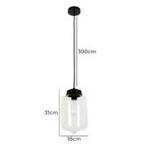 Lunescent Lighting Mason Capsule Steel &amp; Glass Pendant