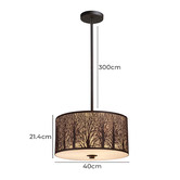 Lunescent Lighting Aged Bronze Autumn 3 Light Pendant