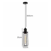 Lunescent Lighting Black Band 7.5cm Iron Pendant Light