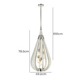 Lunescent Lighting Bonito 6 Light Wood &amp; Metal Pendant